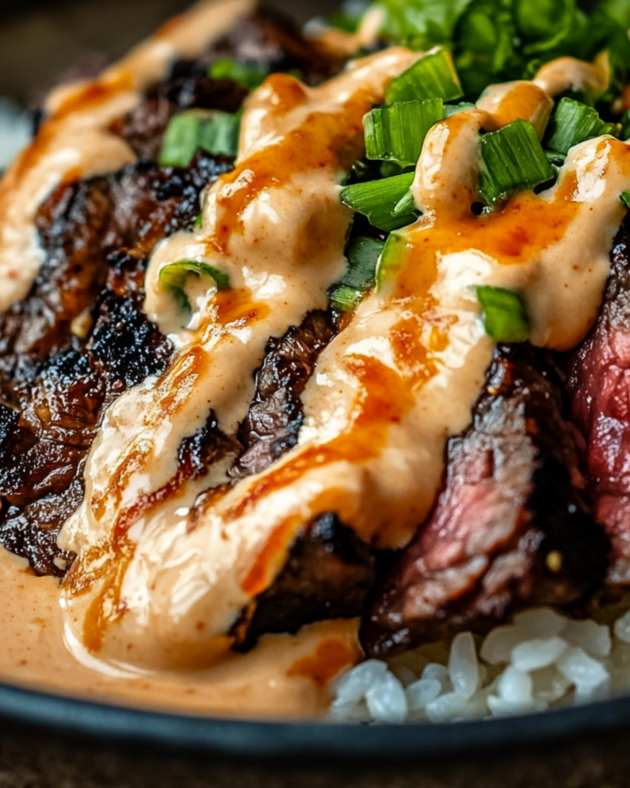 Korean BBQ Steak Rice Bowls with Spicy Cream Sauce step photo