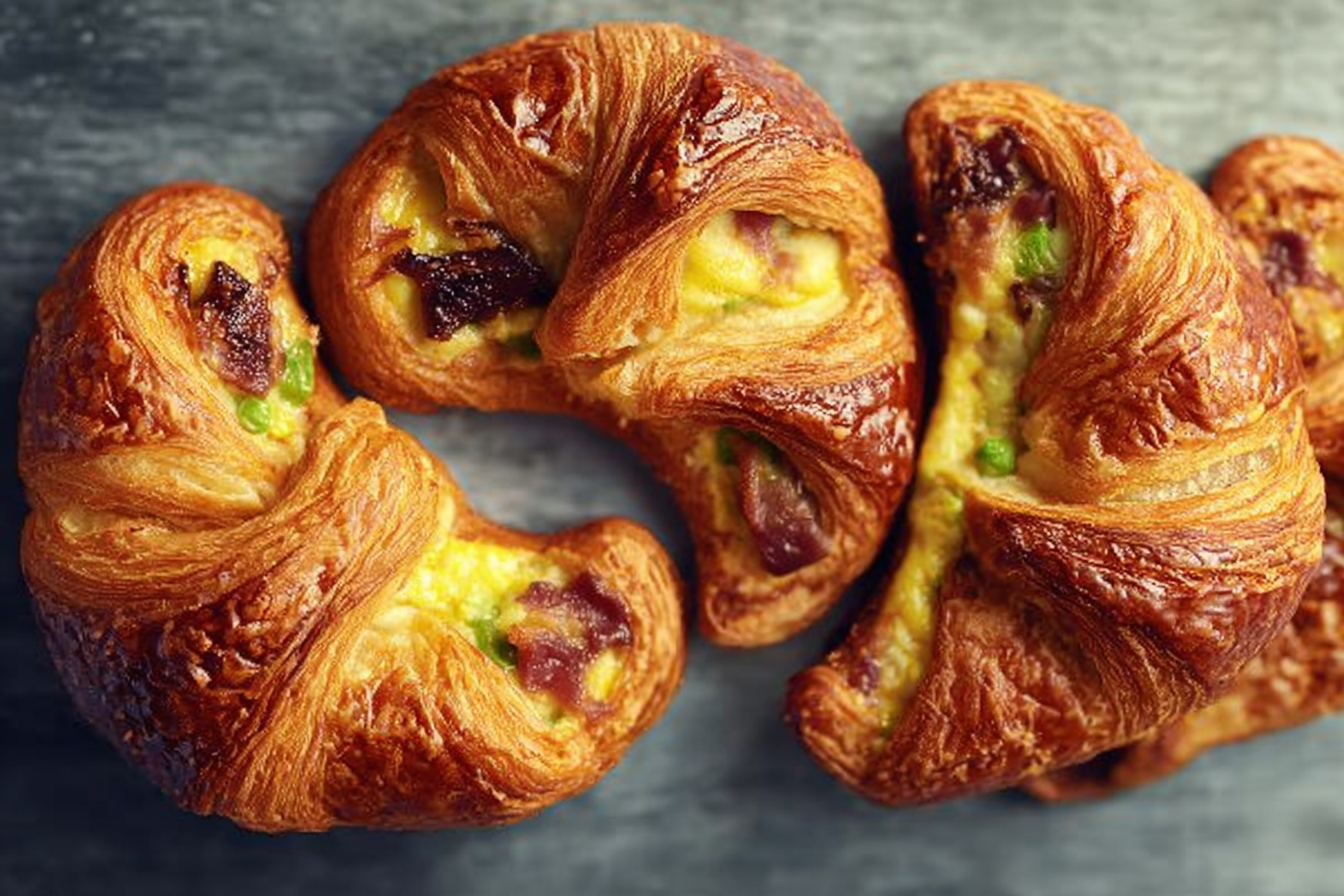 Breakfast Croissant Boats