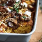 Breakfast Strata with Mushrooms & Caramelized Onions