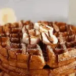Caramelized Coconut Banana Bread Waffle French Toast