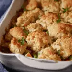 Chicken Pot Pie Casserole with Biscuit Crumbles