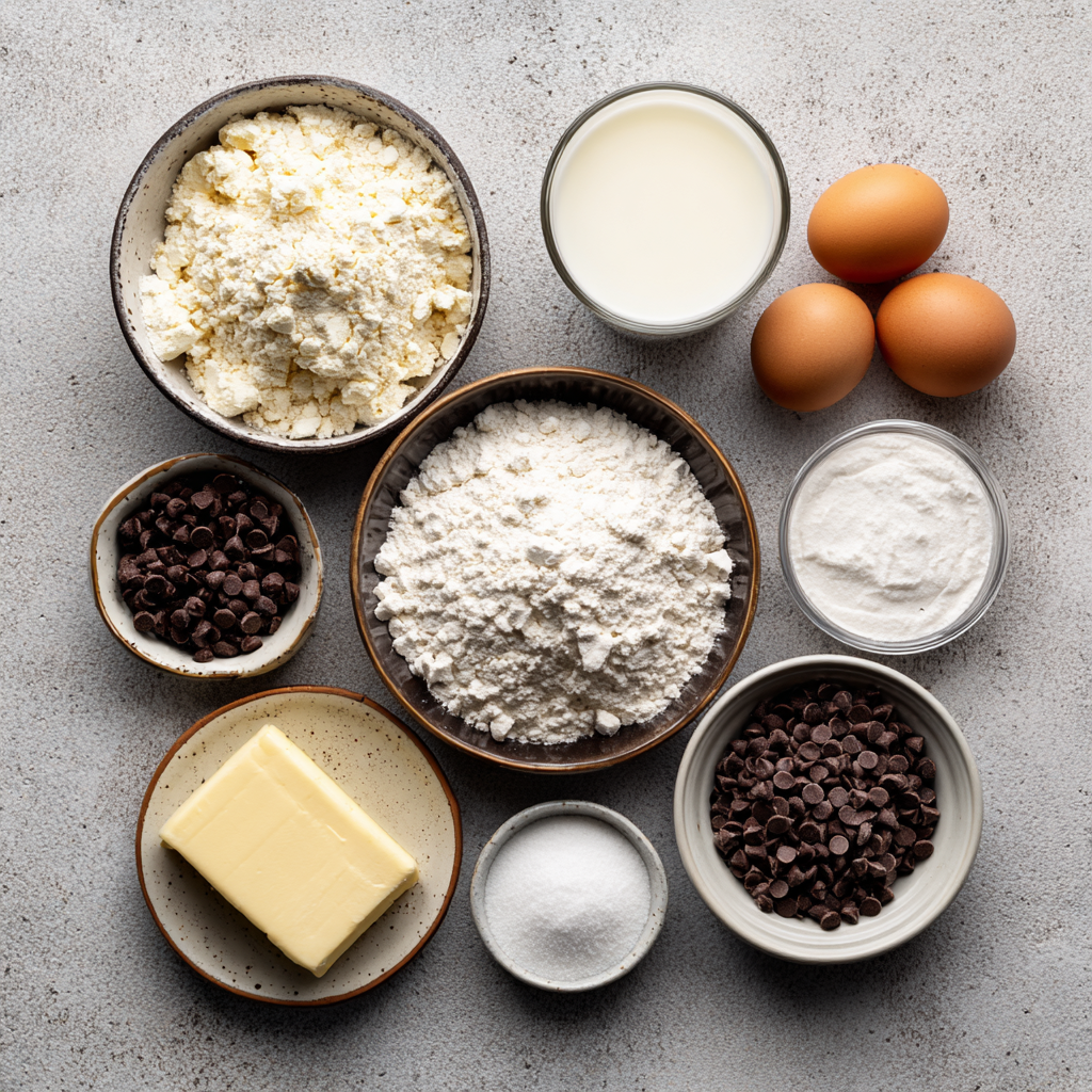 Preparing dough for chocolate chip cheesecake cookies with mini chocolate chips