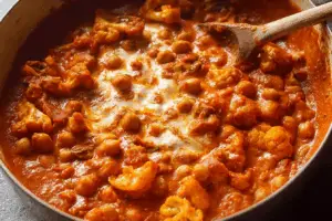 Creamy Tomato Chickpea and Cauliflower Masala
