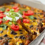 Deep Dish Black Bean Enchilada Casserole