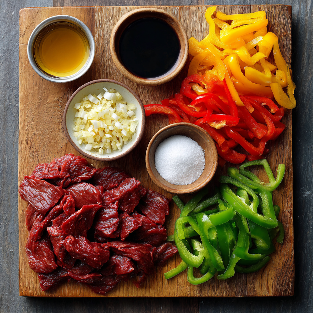 Thinly sliced flank steak for Chinese pepper steak recipe