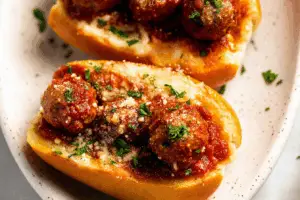 Garlic Bread Meatball Sandwiches