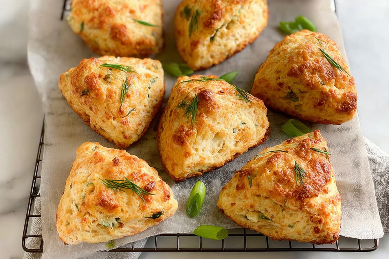Goat’s Cheese, Dill and Onion Savoury Scones