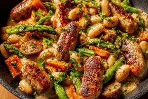 Healthy Creamy Chicken Sausage Skillet