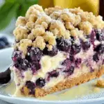 Lemon Blueberry Crumble Cheesecake