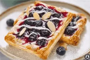 Lemon-Blueberry Puff Pastry Tart