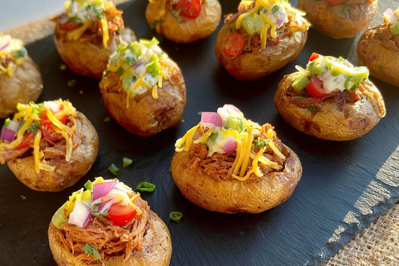 Mini Taco Stuffed Potatoes