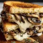 Mushroom Swiss Breakfast Grilled Cheese