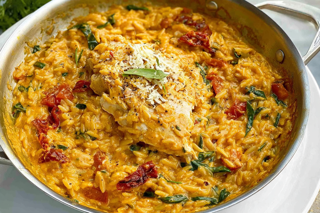 One Pot Marry Me Chicken Orzo