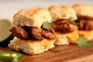 Pan Fried Chicken Biscuit Sliders