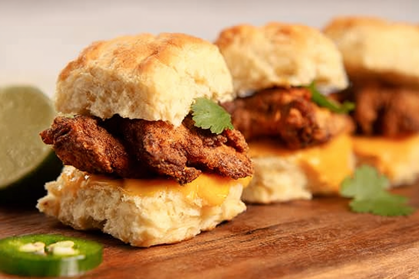 Pan Fried Chicken Biscuit Sliders