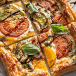 Pesto Caprese Puff Pastry Pizza