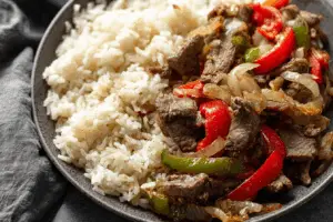 Philly Cheesesteak Rice Skillet