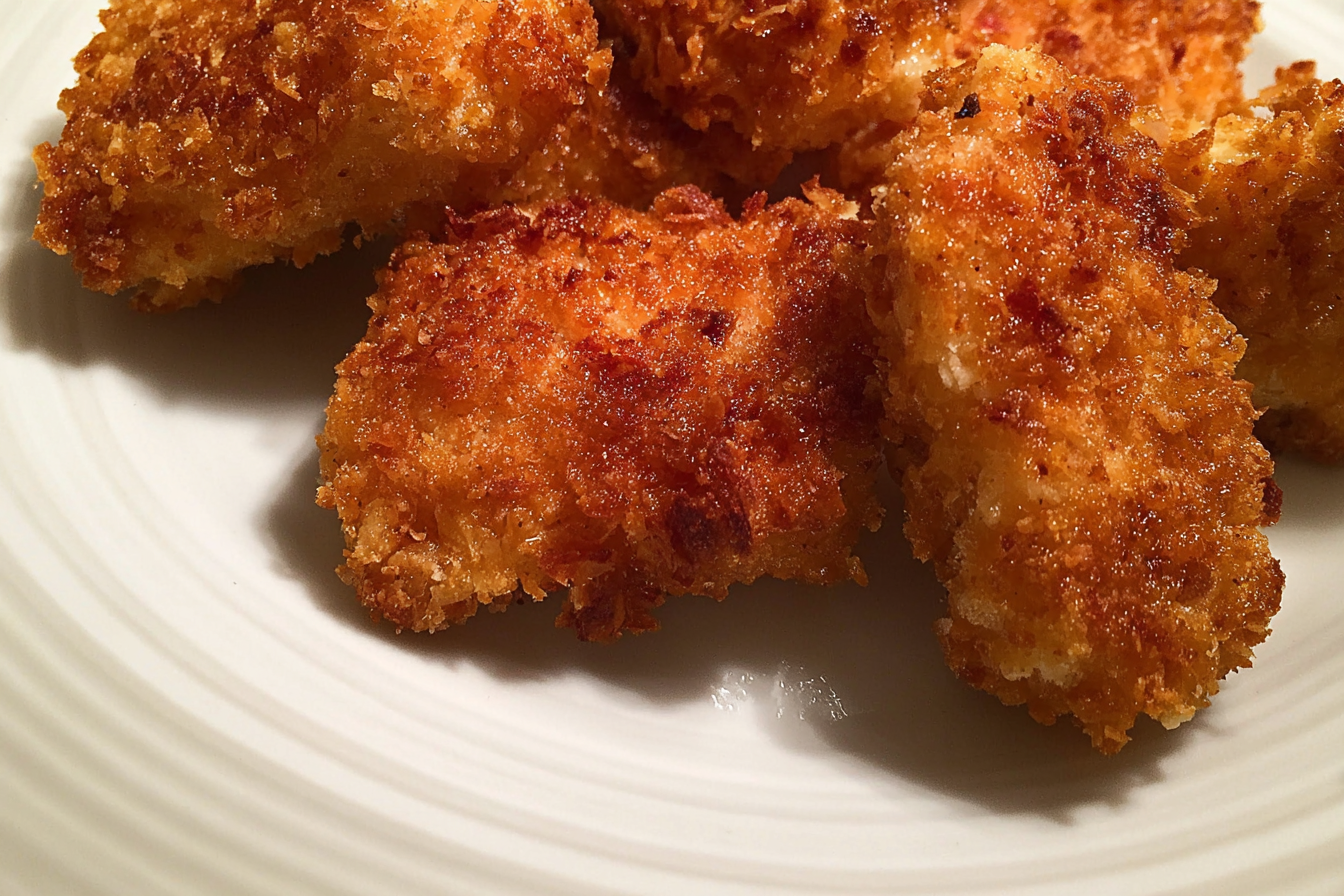 Potato Chip Crusted Popcorn Chicken Nuggets