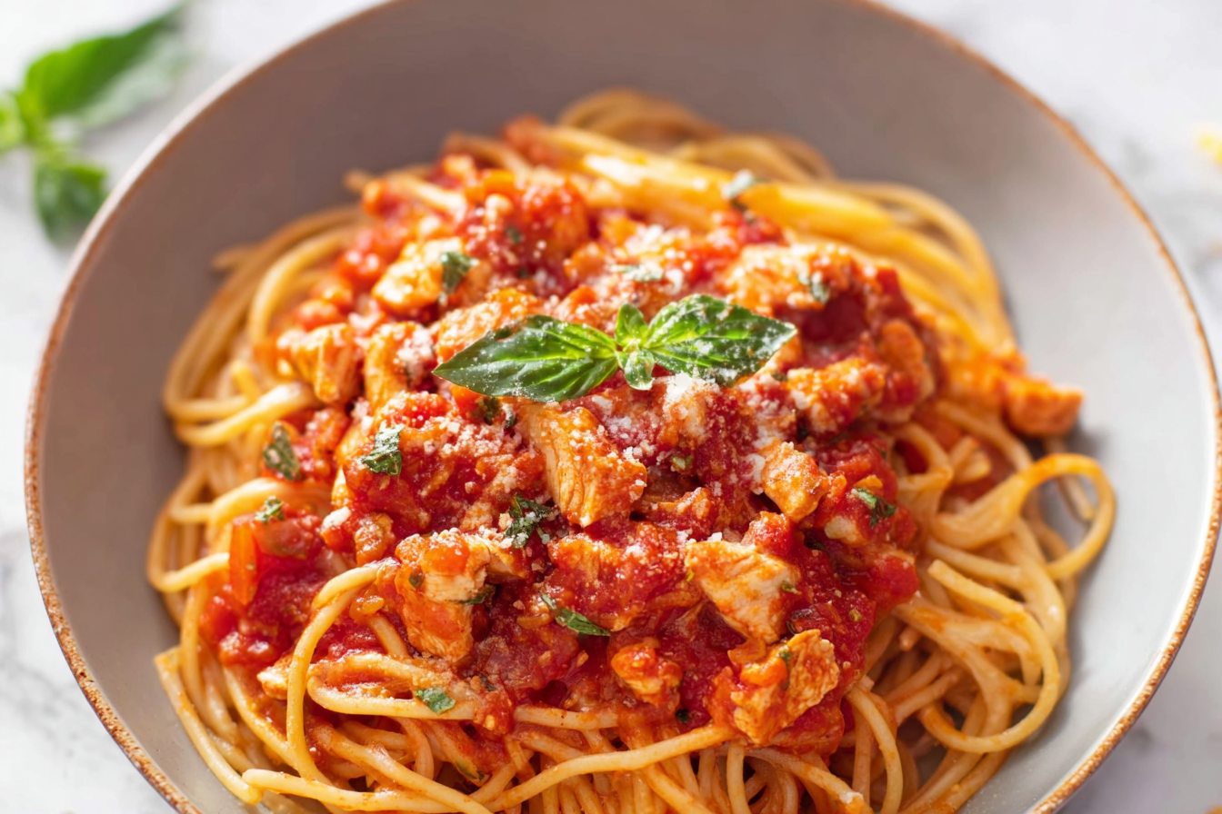 Quicker Chicken Spaghetti Bolognese