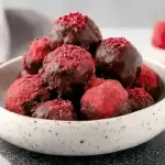 Raspberry Dark Chocolate Truffles