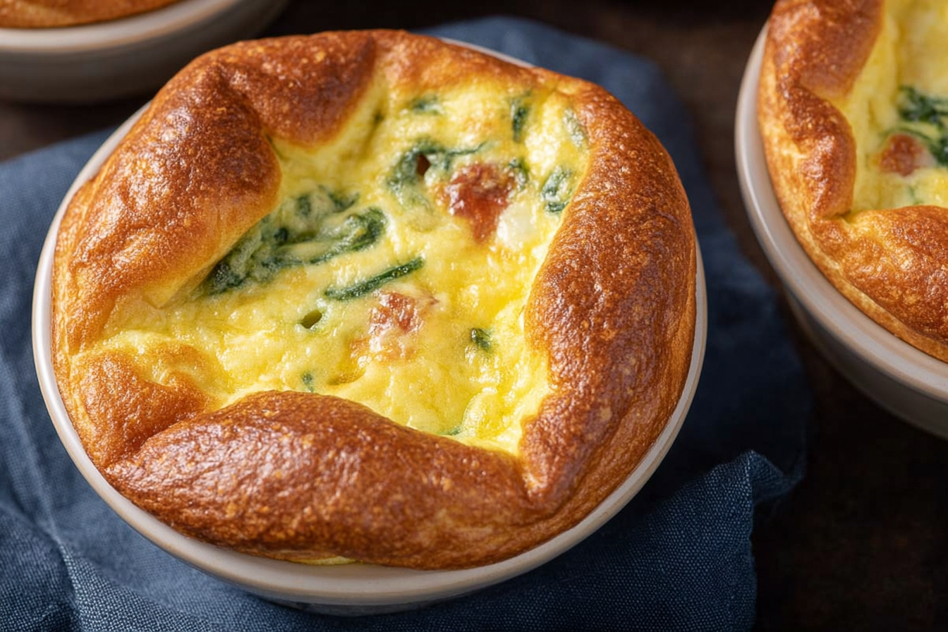 Spinach and Cheese Egg Soufflé