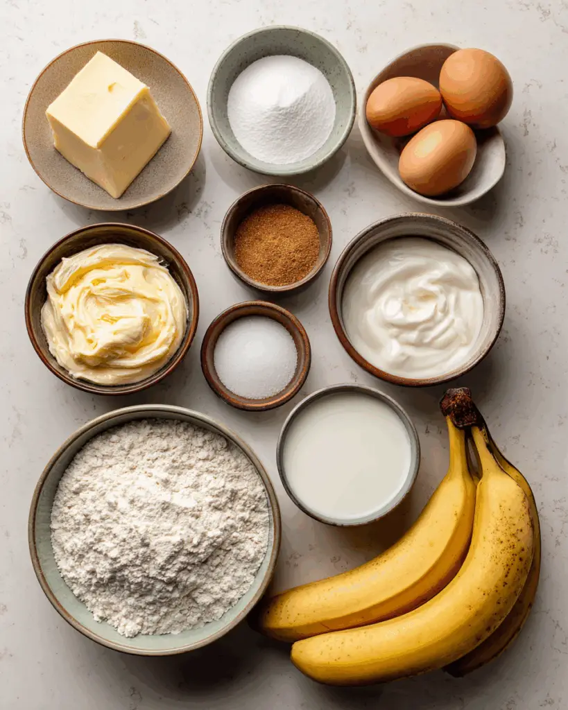 Step-by-step banana bread recipe preparation