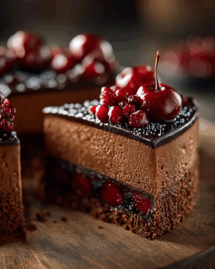 Oreo crust for Black Forest Cheesecake