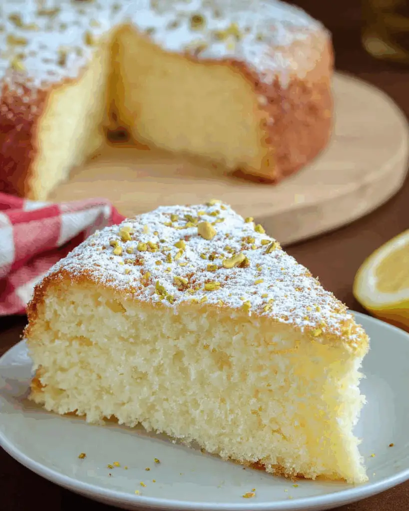 Mixing lemon pistachio ricotta cake batter in a stand mixer