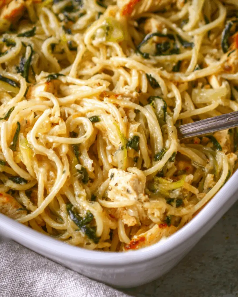 Family enjoying Monterey Chicken Spaghetti Family Favorite for dinner