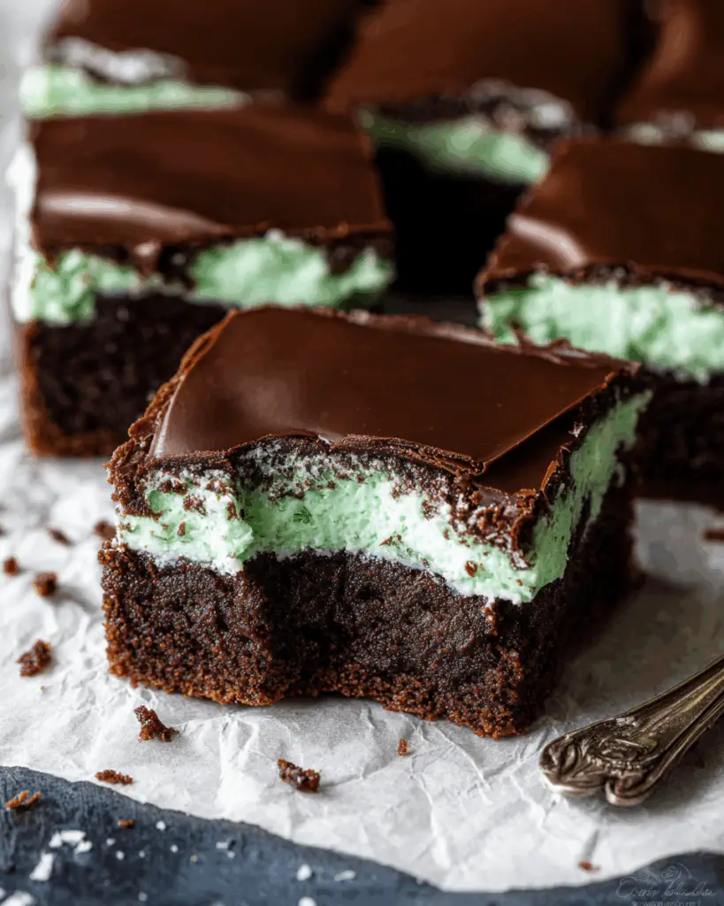Individually wrapped mint brownies for storage