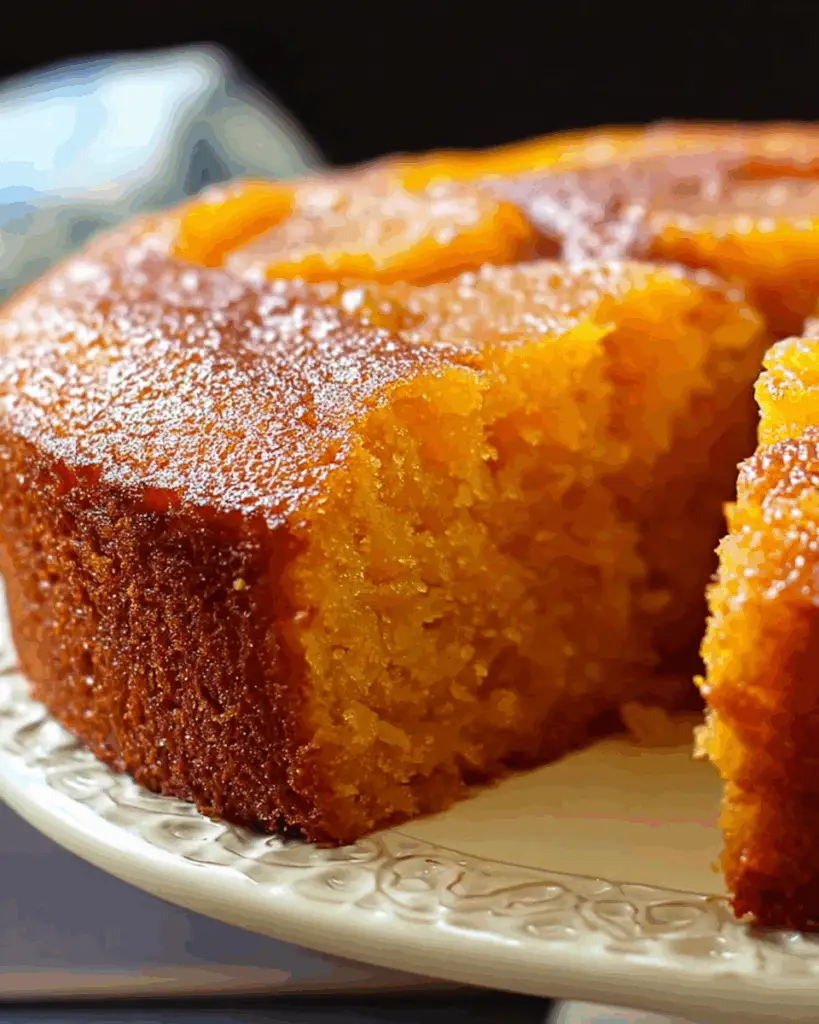 Mixing and glazing sweet potato butter cake batter