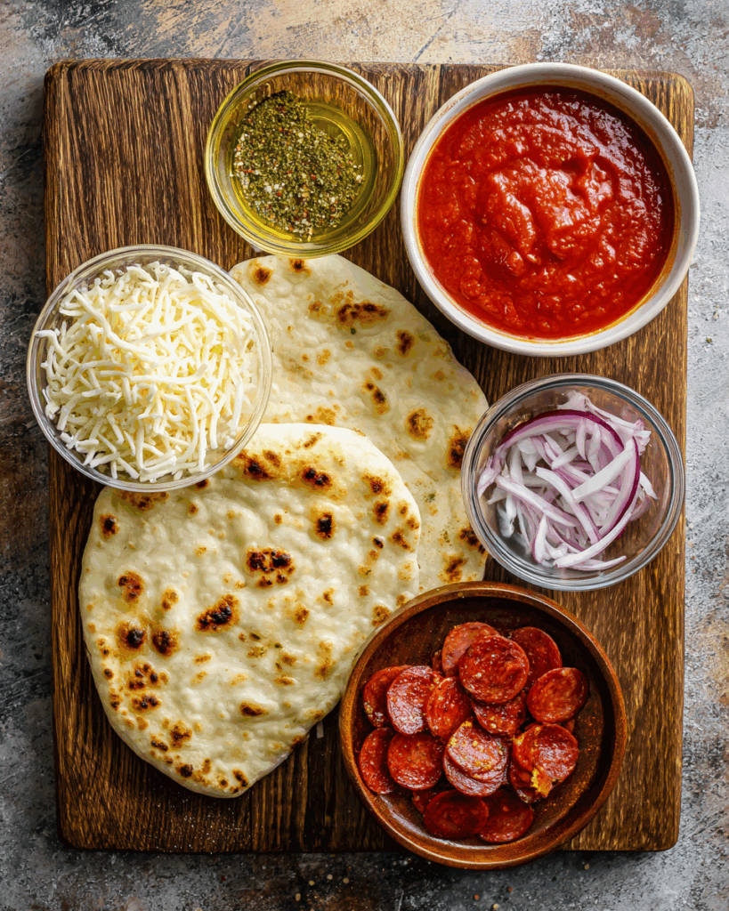 Air Fryer Pizza sauce preparation step