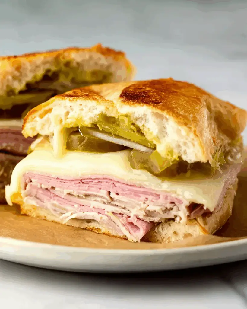 Assembling a Cuban Sandwich step by step
