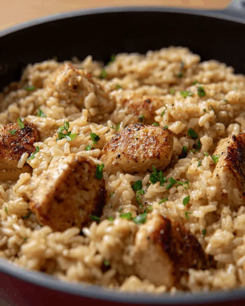 Cajun Chicken and Rice casserole baked