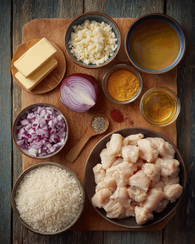 Cajun Chicken and Rice recipe ingredients