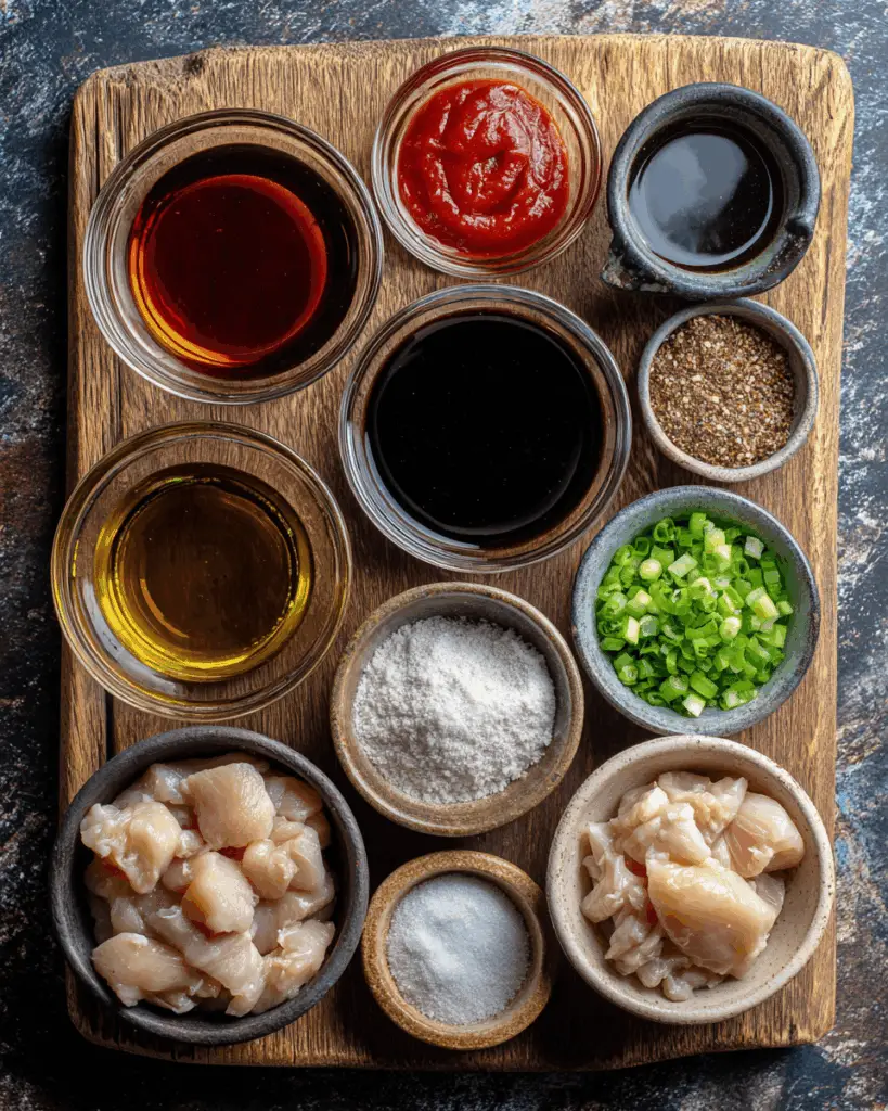 Ingredients for chicken ramen stir fry recipe