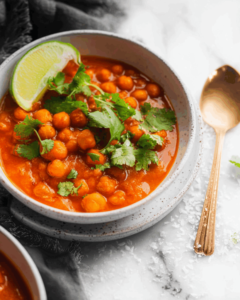 Chickpea Spinach Curry variation