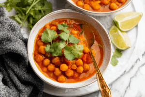 Coconut Chickpea Curry Recipe in a bowl