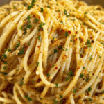 Creamy Garlic Butter Pasta Recipe with Basil and Parmesan