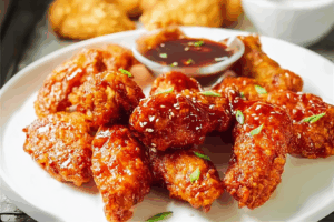 Crispy Korean Fried Chicken with Spicy Gochujang Sauce