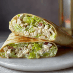 Fresh Chopped Chicken Caesar Salad Wrap close-up