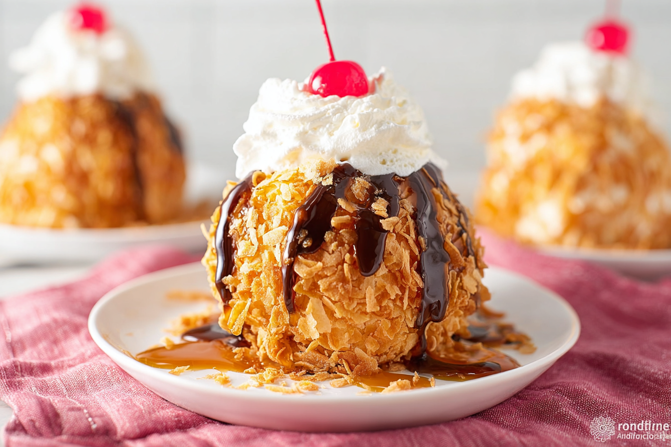 fried ice cream recipe close-up crispy golden coating