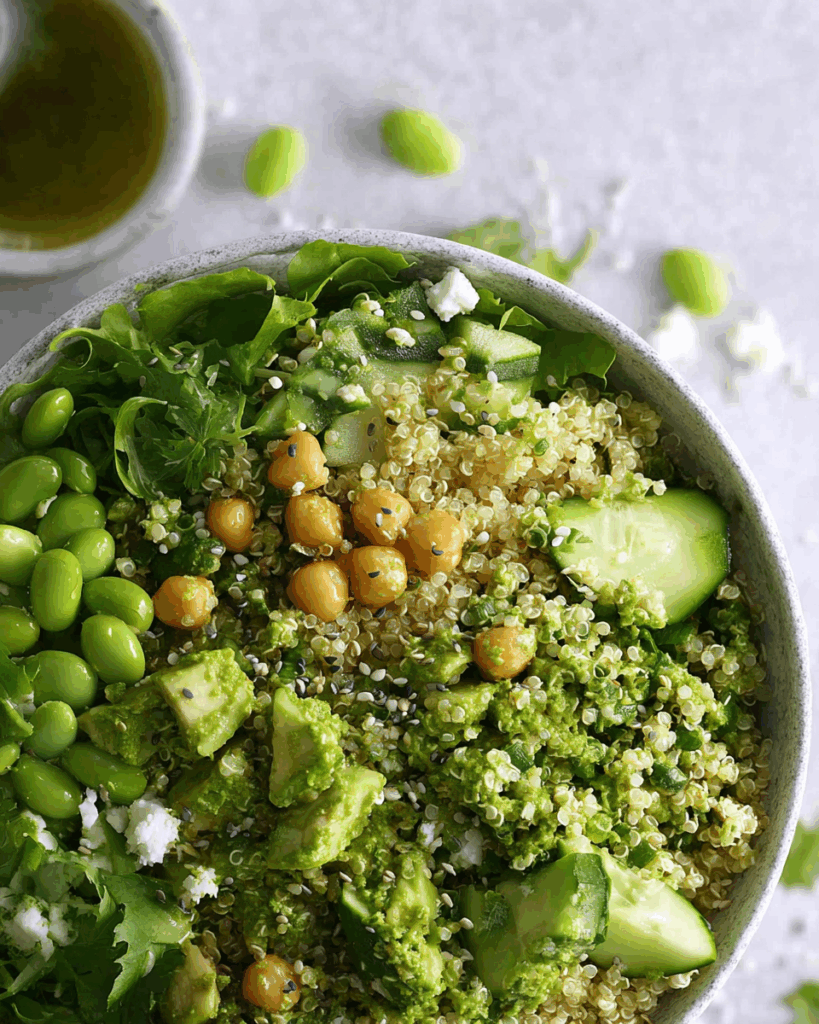 Green Goddess vinaigrette dressing in jar
