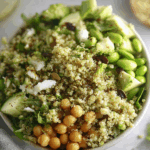 Green Goddess Quinoa Salad with fresh greens and quinoa