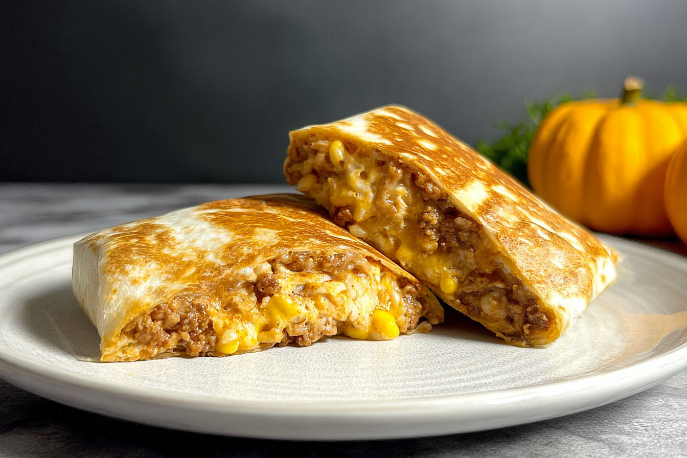 Grilled Cheese Burrito Recipe with Crispy Cheese Crust and Melty Filling