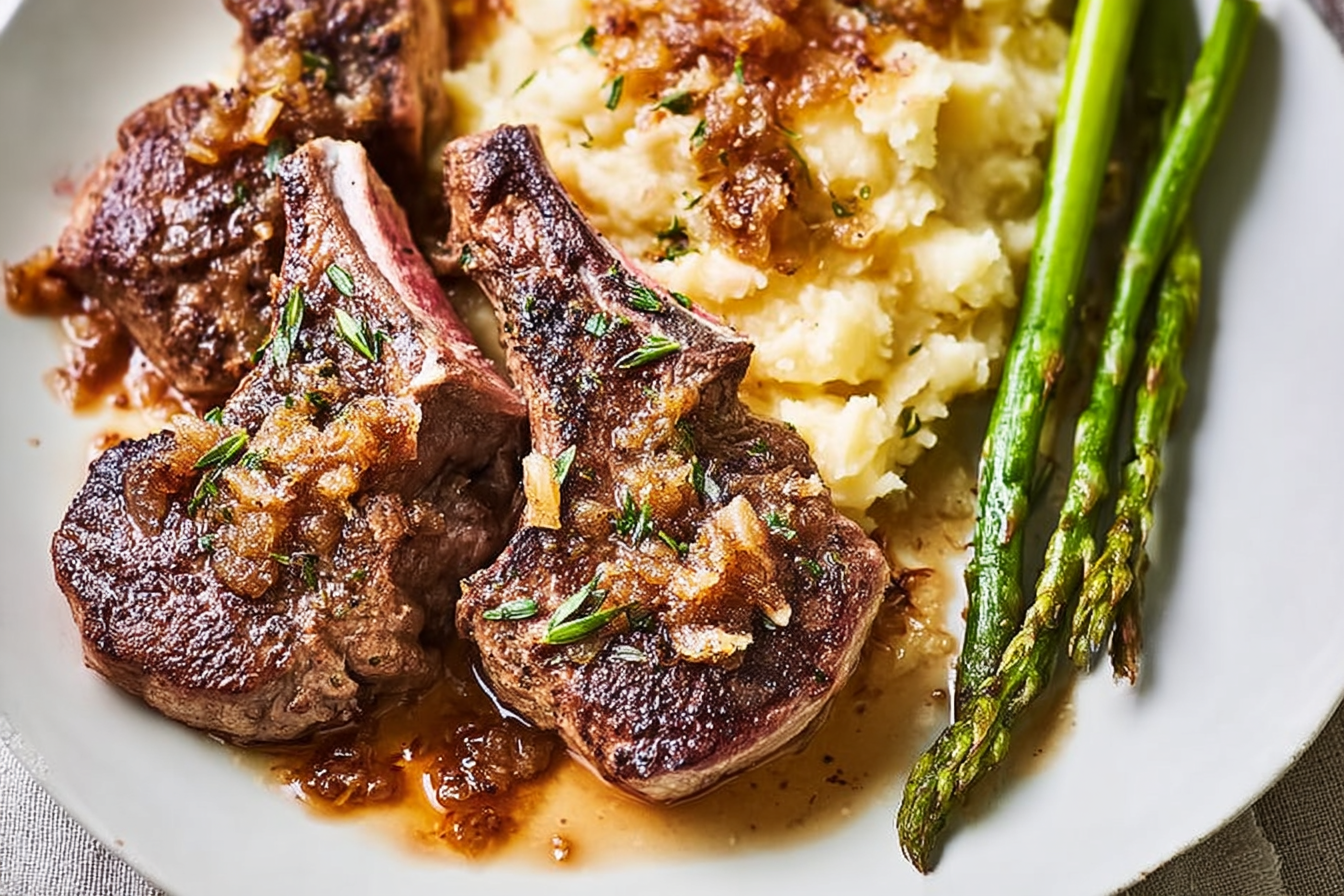 Perfectly seared lamb chops ready to serve—discover this irresistible lamb chops recipe.