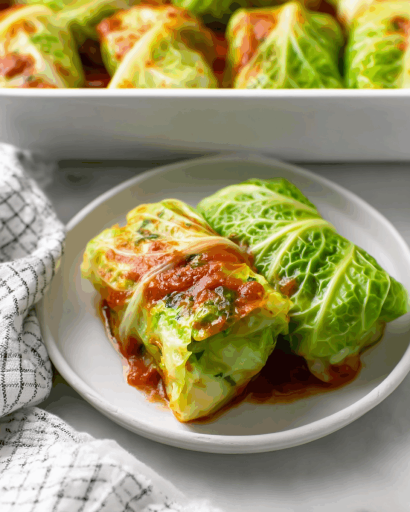 Step-by-step rolling cabbage rolls