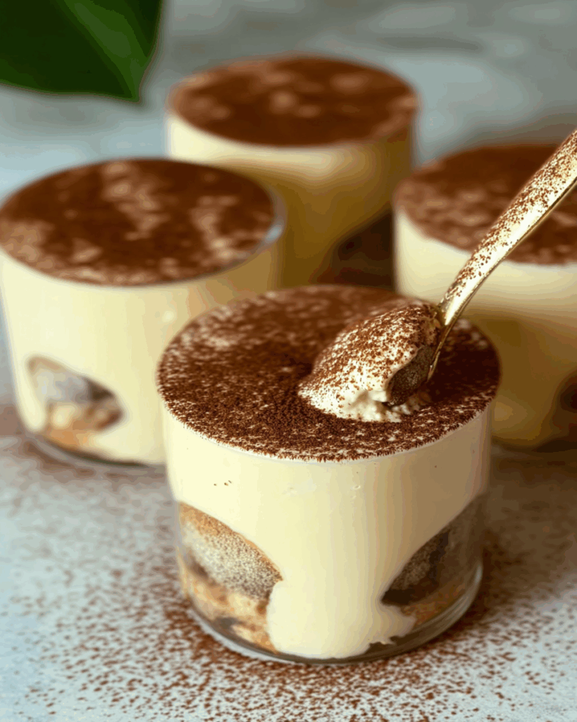 Serving Tiramisu Cups in Glasses