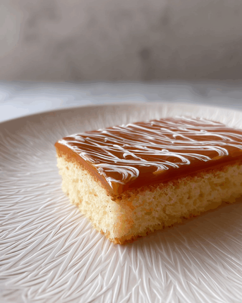 Decorated Vanilla Milk Cake with caramel and white chocolate