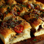 stuffed focaccia recipe golden baked bread with cheese